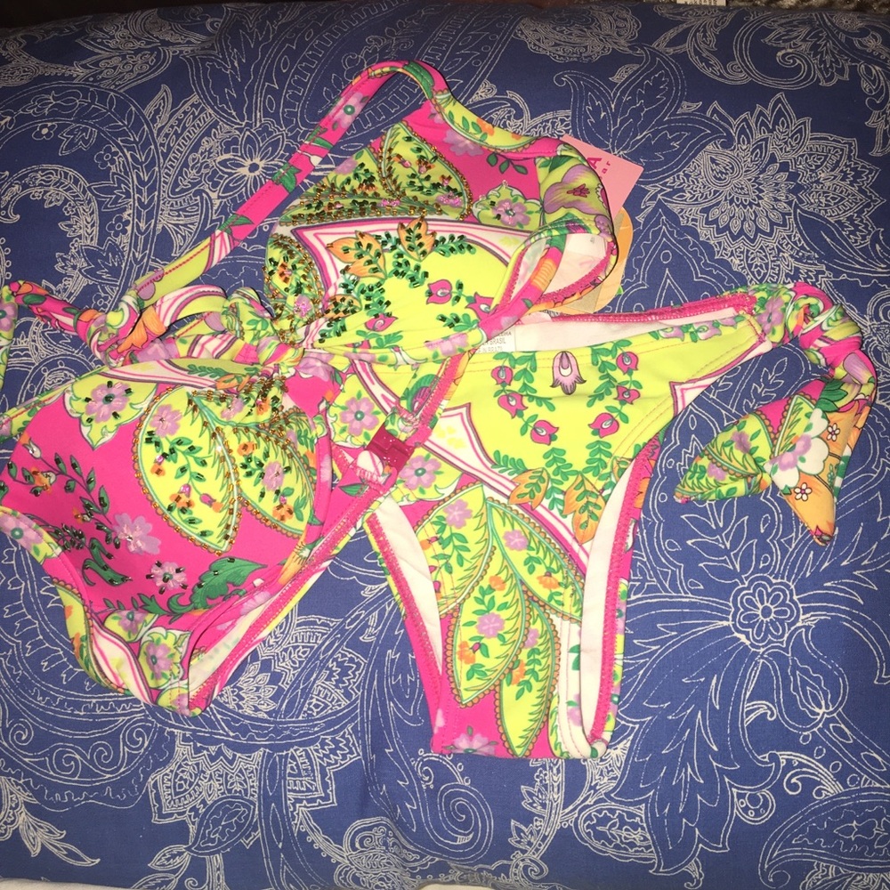 NWT CIA MARTIMA BIKINI WITH BEADED WORK 👙